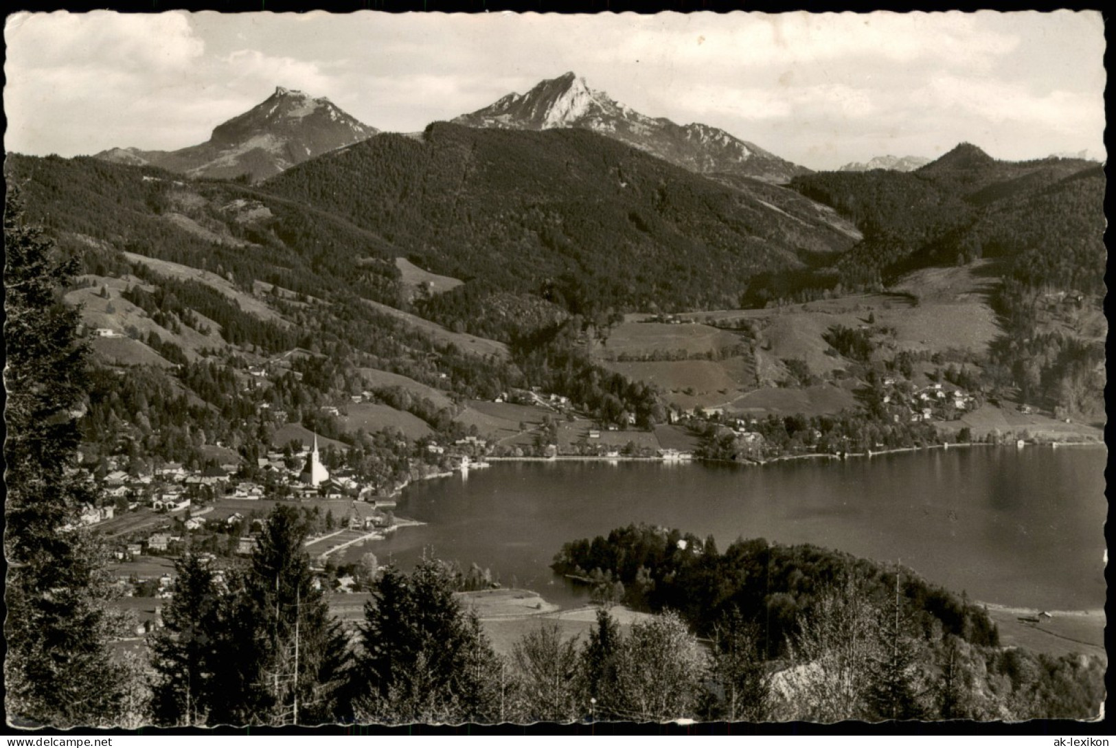 Schliersee Panorama-Ansicht Gegen Wendelstein U. Breitenstein 1955 - Schliersee