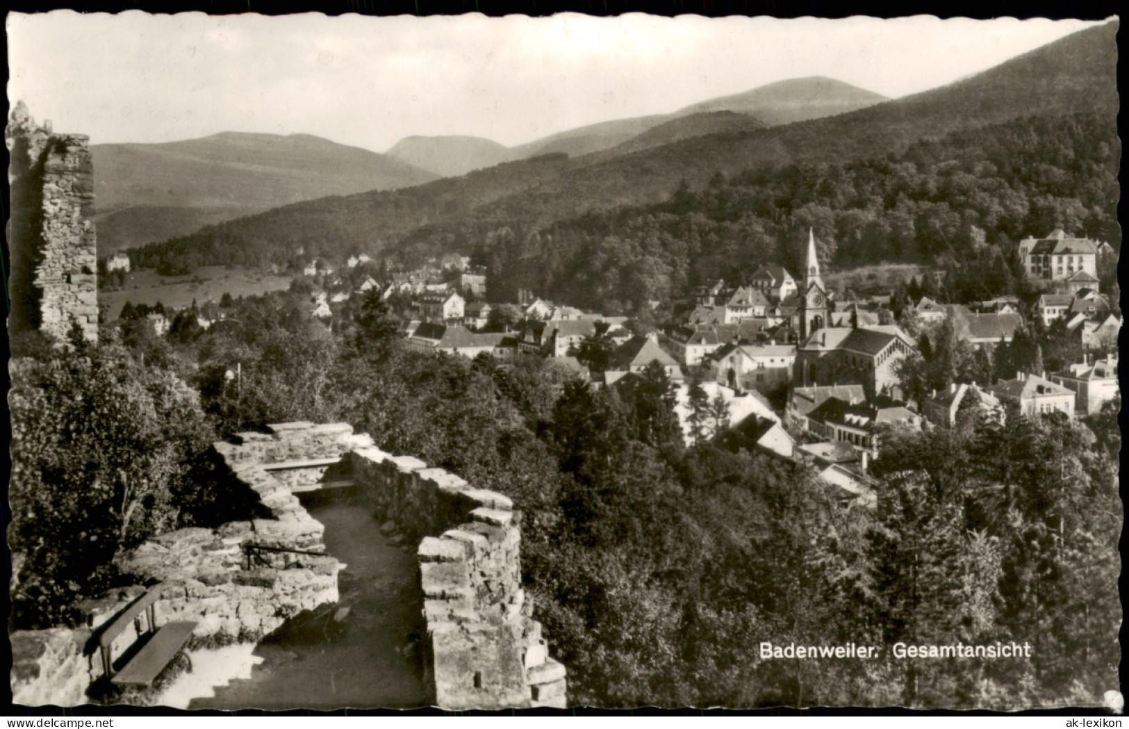 Ansichtskarte Badenweiler Panorama-Ansicht Gesamtansicht 1962 - Badenweiler