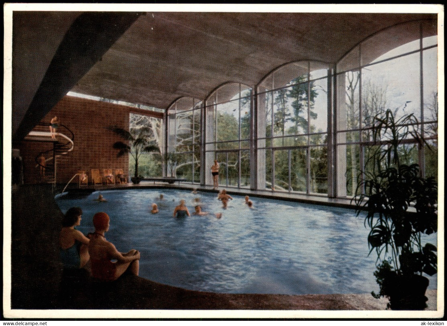 Ansichtskarte Badenweiler Thermalhallenschwimmbad Hallenschwimmbad 1965 - Badenweiler