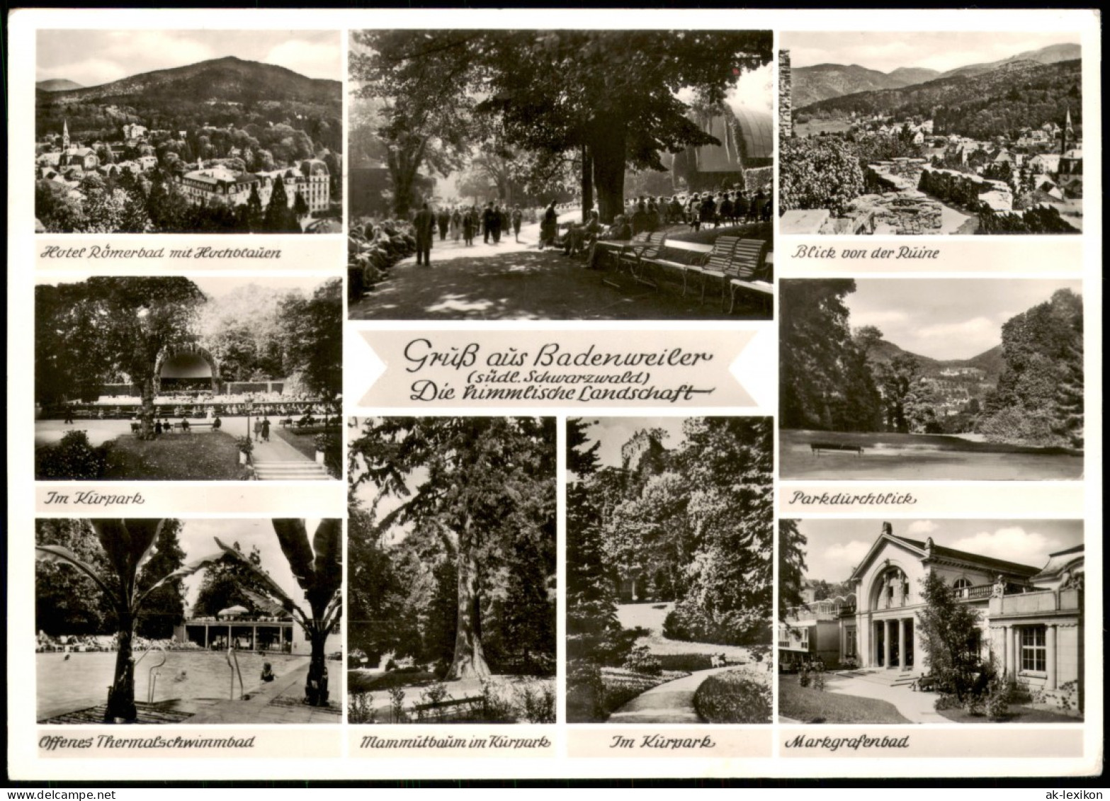 Ansichtskarte Badenweiler Mehrbildkarte Mit Orts- Und Stadtteilansichten 1965 - Badenweiler