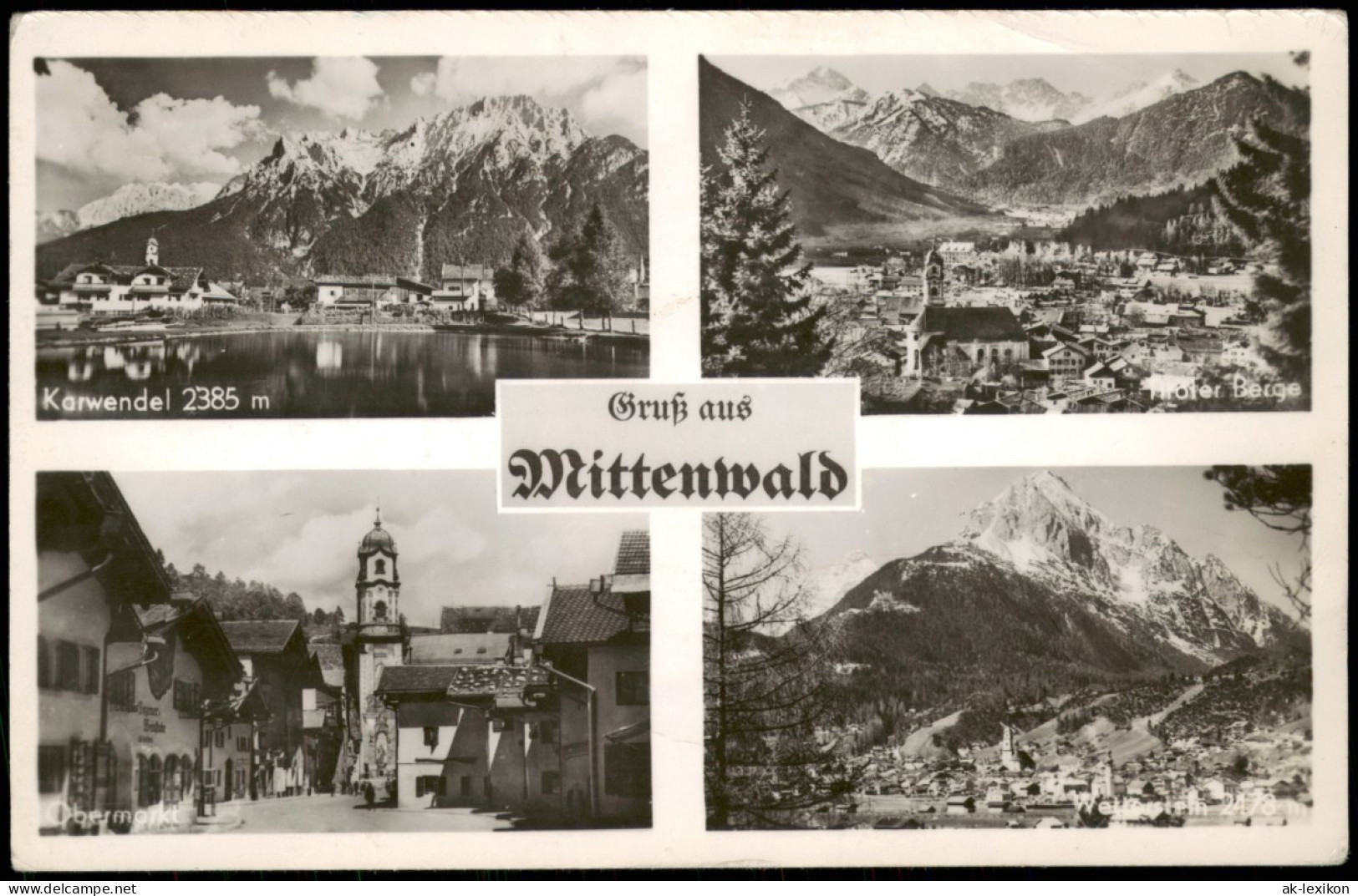 Ansichtskarte Mittenwald Mehrbild-AK Mit Orts- Und Umlandansichten 1952 - Mittenwald