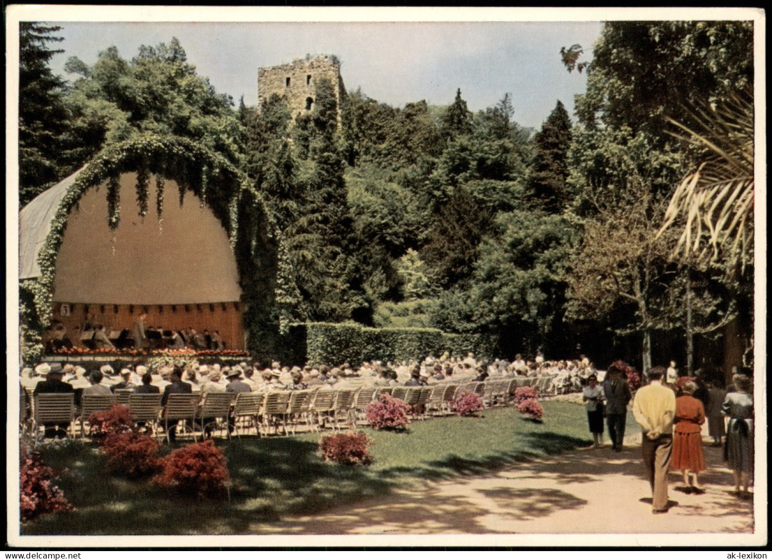 Ansichtskarte Badenweiler Partie Im Kurpark, Kurkonzert Besucher 1960 - Badenweiler