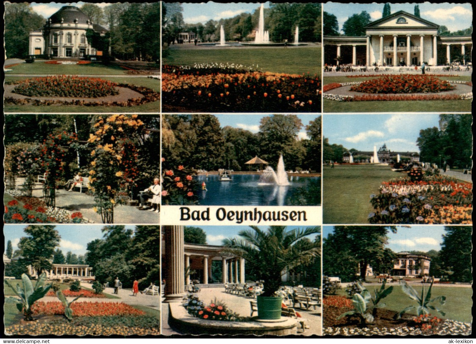 Ansichtskarte Bad Oeynhausen Mehrbildkarte Mit 9 Foto-Ansichten 1963 - Bad Oeynhausen
