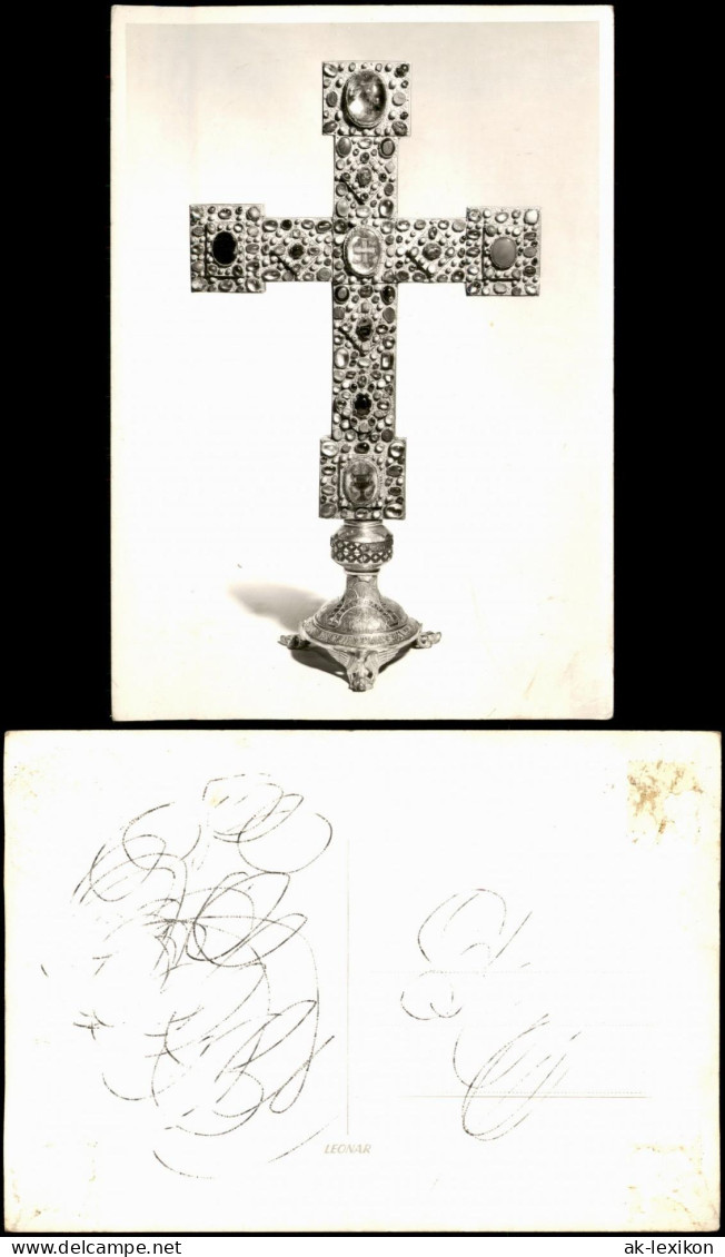 Ansichtskarte  Motiv-AK Religion/Kirche Kreuz Mit Steinen Besetzt 1960 - Other & Unclassified