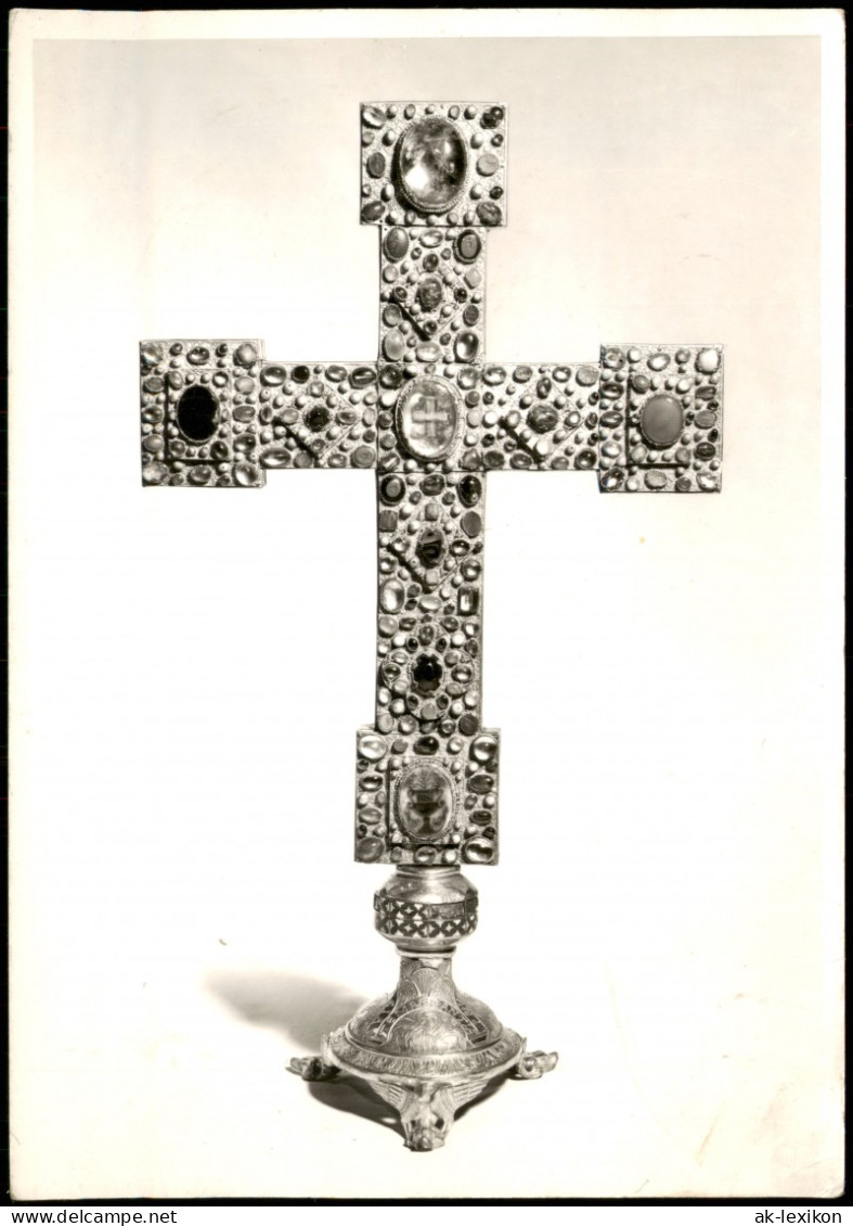 Ansichtskarte  Motiv-AK Religion/Kirche Kreuz Mit Steinen Besetzt 1960 - Altri & Non Classificati
