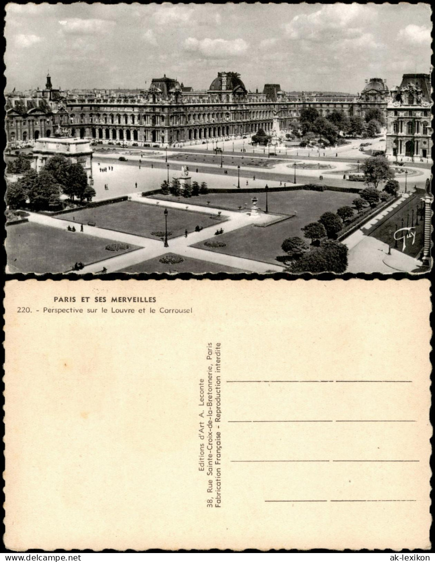 CPA Paris Perspective Sur Le Louvre Et Le Carrousel 1960 - Louvre