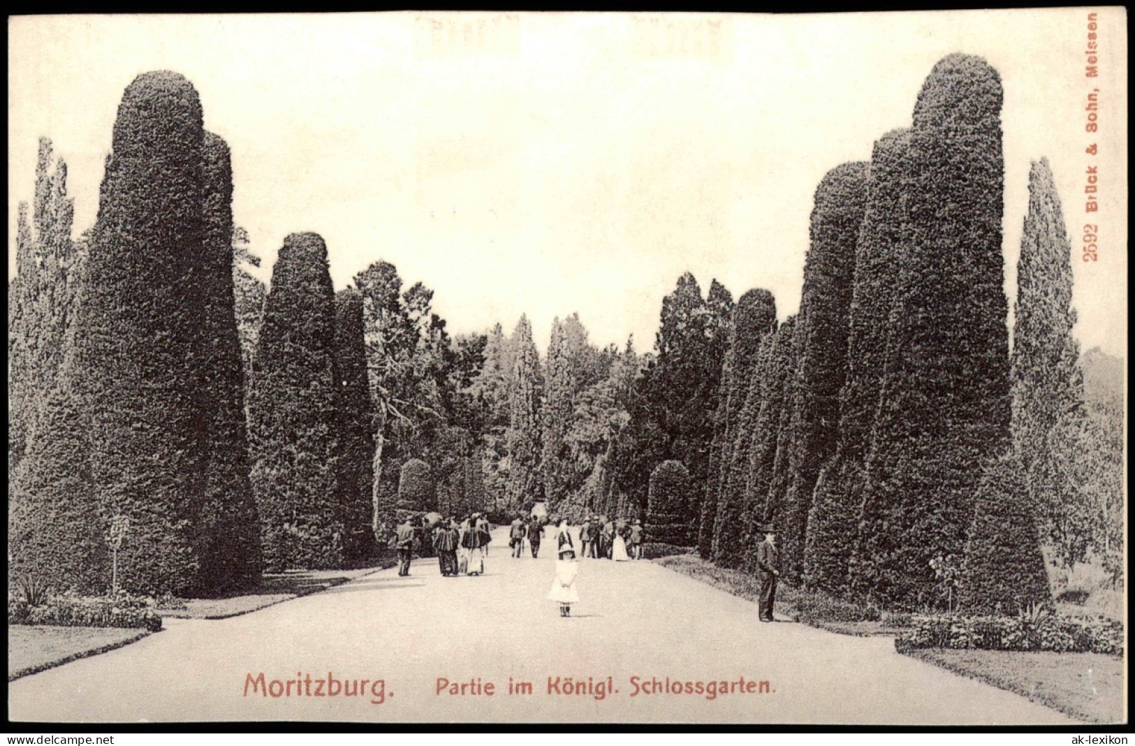 Ansichtskarte Moritzburg Schloßgarten - REPRO 1912/1995 - Moritzburg