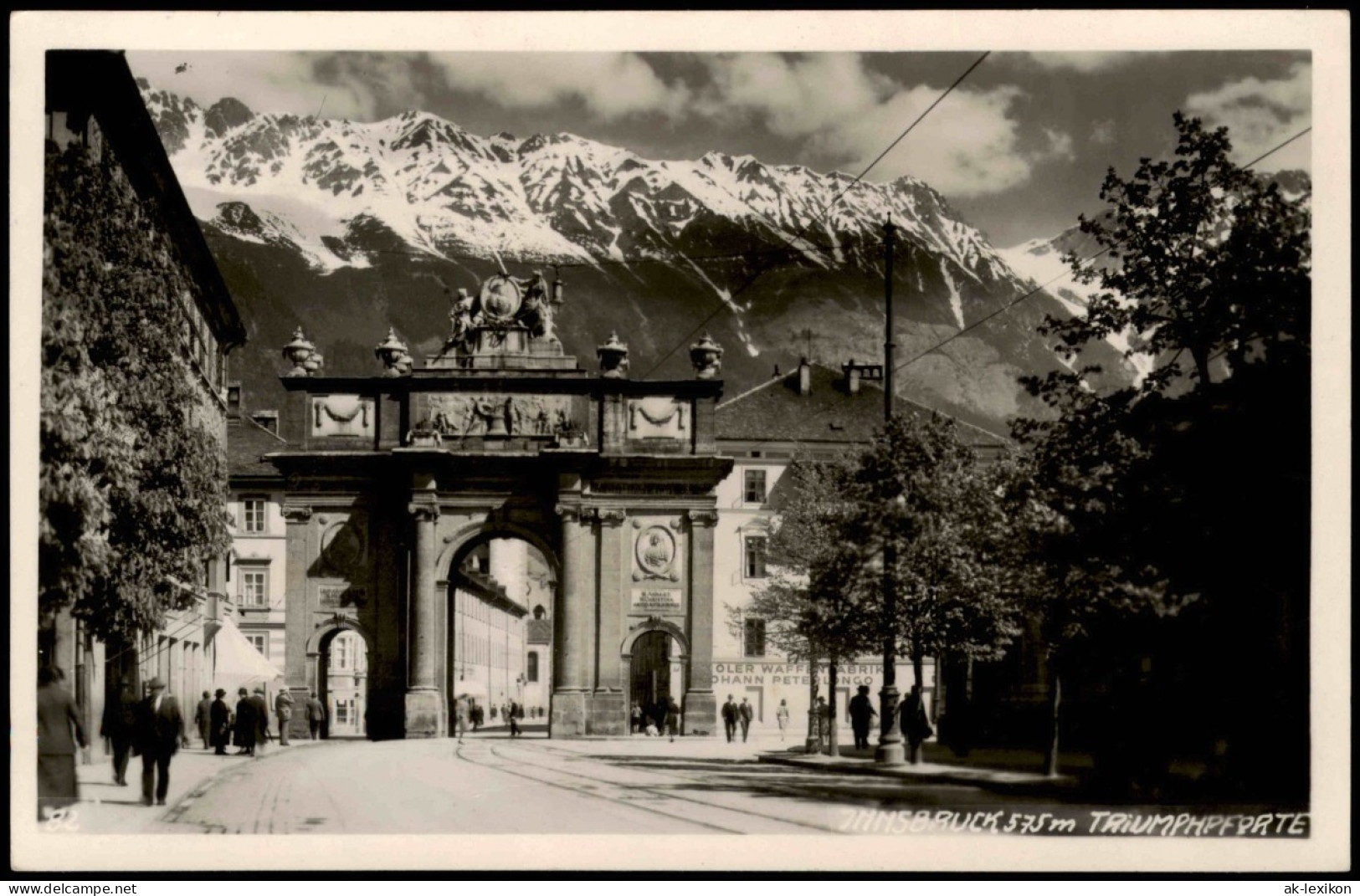 Ansichtskarte Innsbruck Straßenpartie An Der Triumphpforte - Fotokarte 1930 - Innsbruck