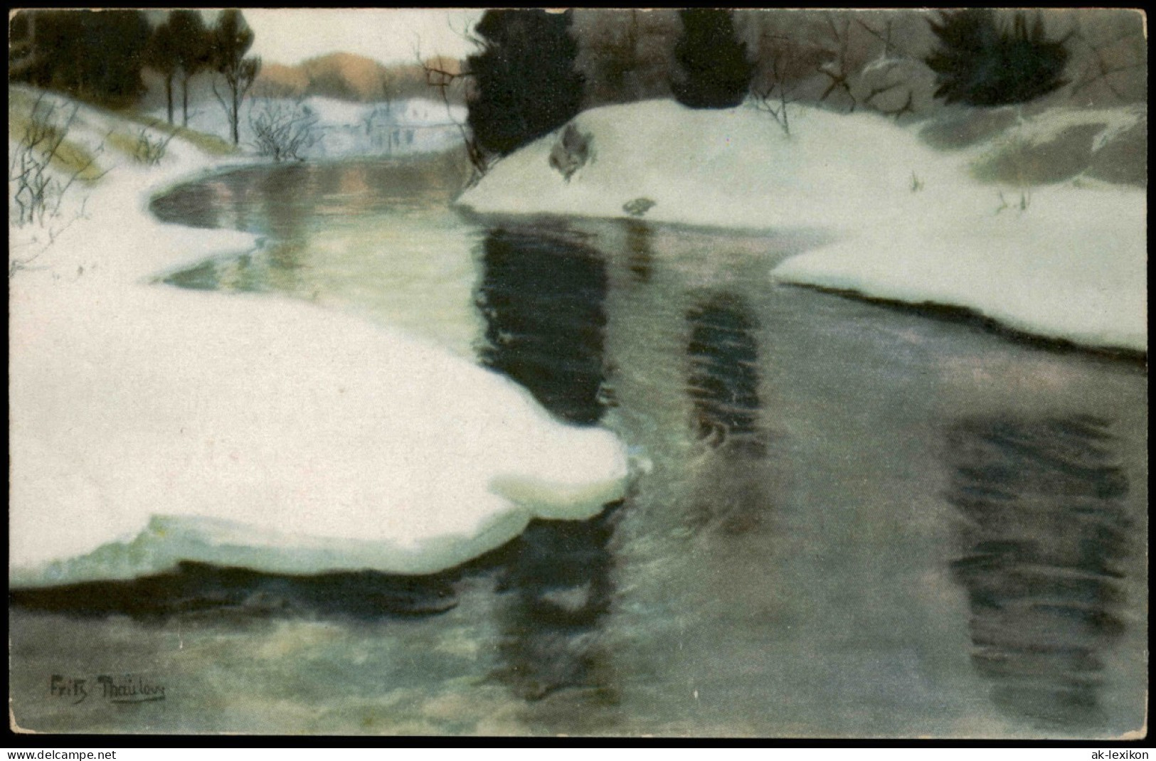 Ansichtskarte  Künstlerkarte Signiert - Bach Im Winter 1911 - Zonder Classificatie