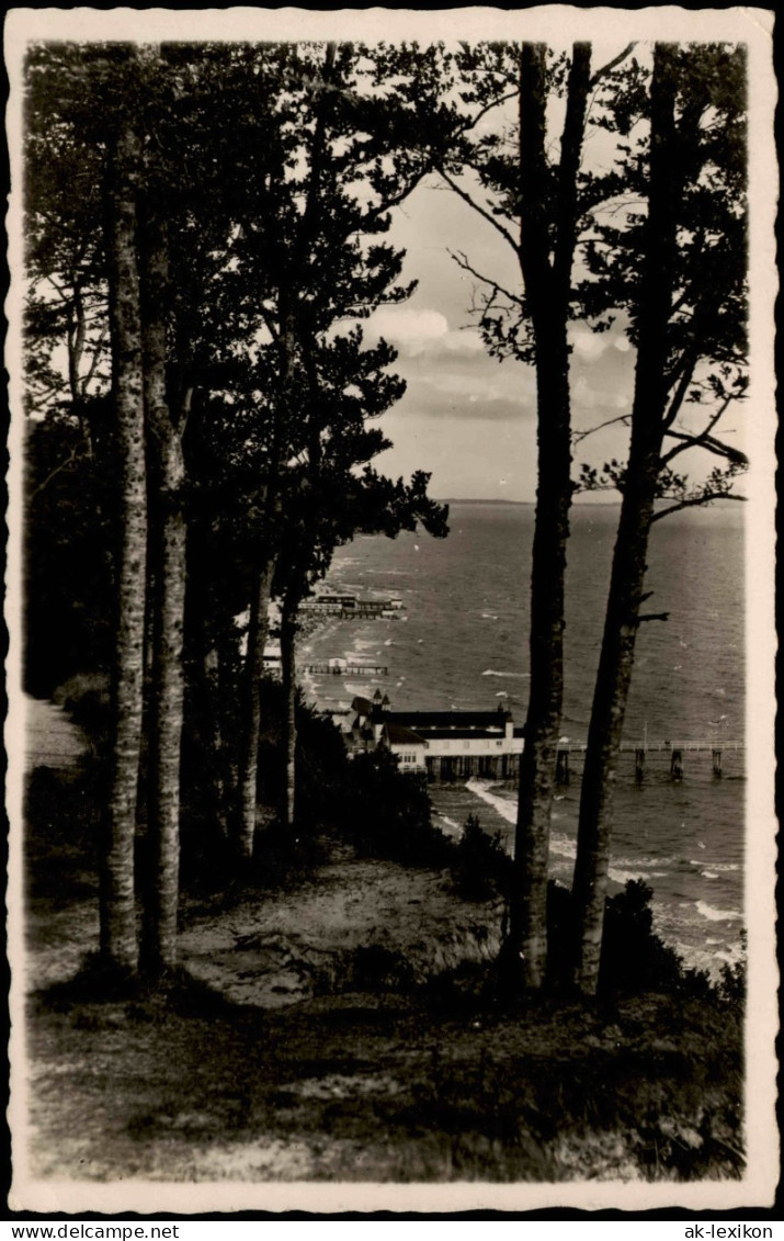 Ansichtskarte Sellin Blick Vom Steilhang Auf Die Seebrücke - Fotokarte 1930 - Sellin