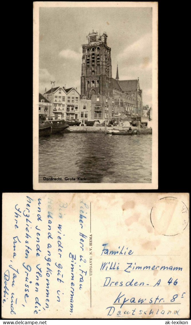 Postkaart Dordrecht Grote Kerk 1932 - Sonstige & Ohne Zuordnung
