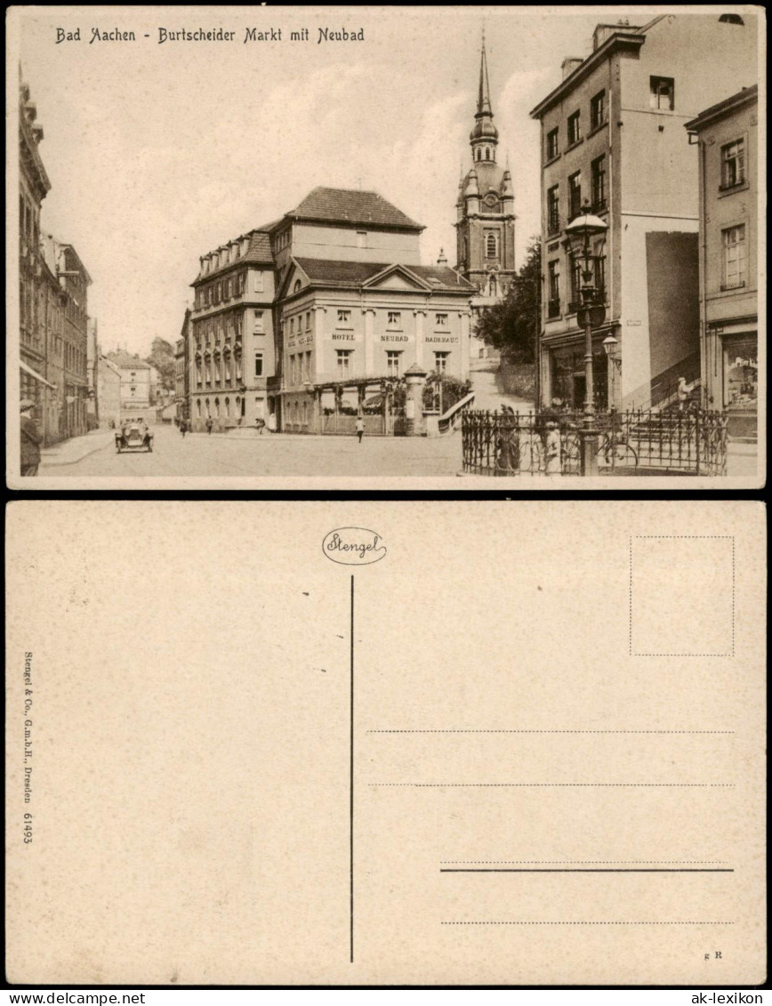 Ansichtskarte Burtscheid-Aachen Markt Und Neubad 1923 - Aachen