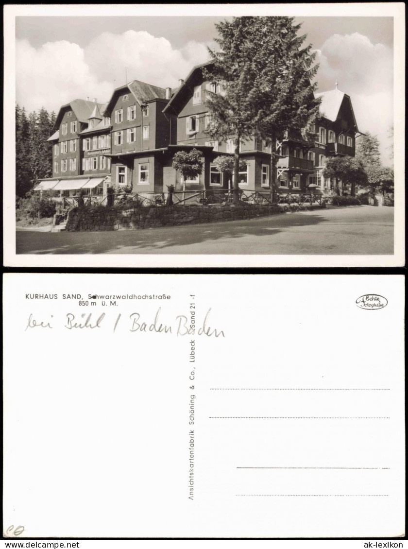 Ansichtskarte Bühl (Baden) Kurhaus Sand 1961 - Buehl