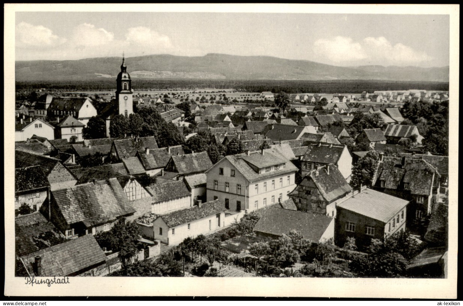 Ansichtskarte Pfungstadt Blick über Die Stadt 1953 - Pfungstadt