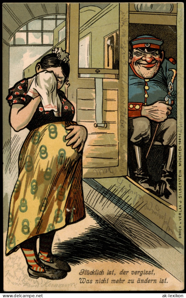 G. Ist, Der Vergisst, Was Nicht Mehr Zu ändern Ist Schwangere Scherzkarte 1903 - Humor