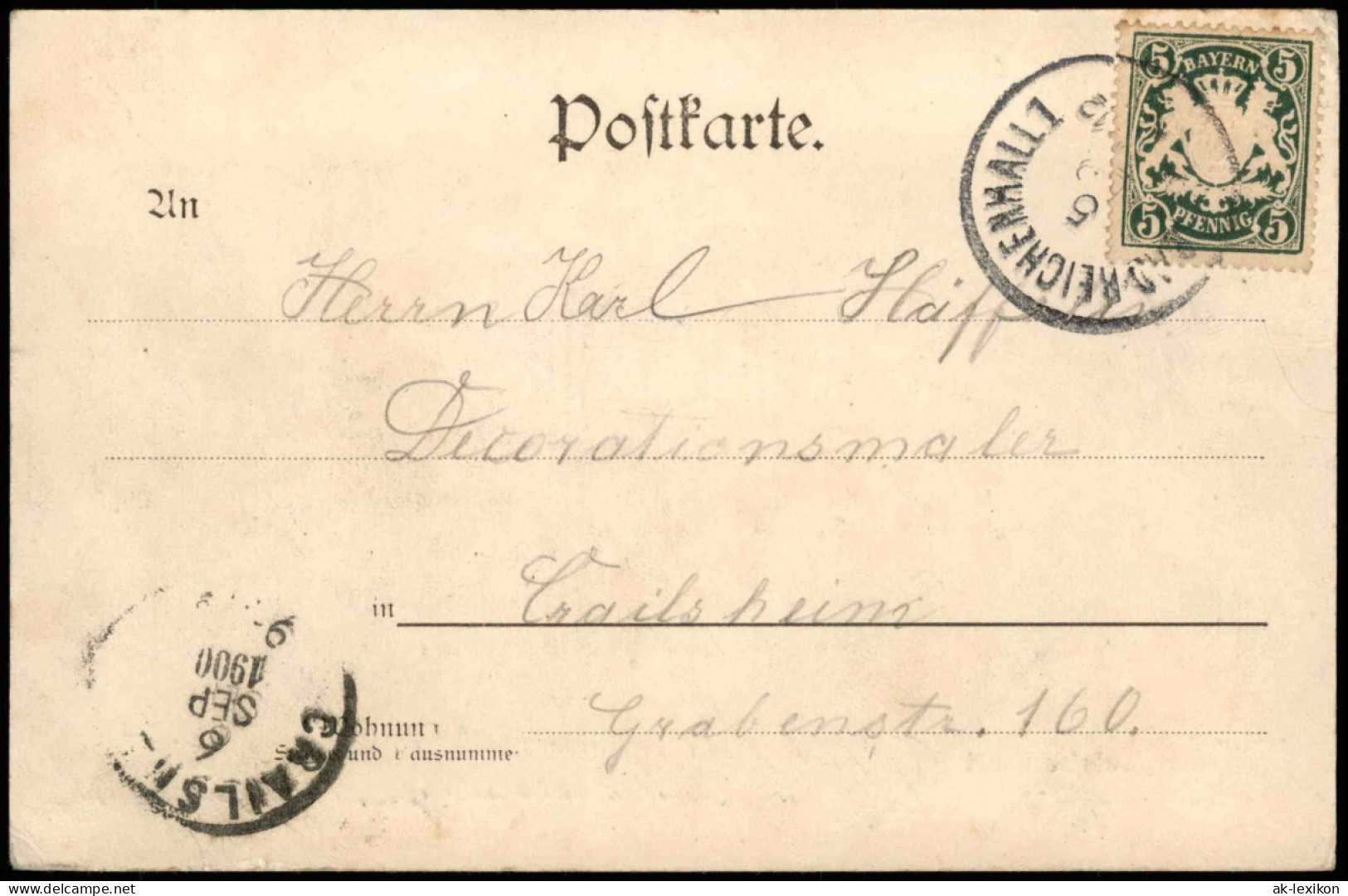 Ansichtskarte Bad Reichenhall Stadtpartie 1900 - Bad Reichenhall