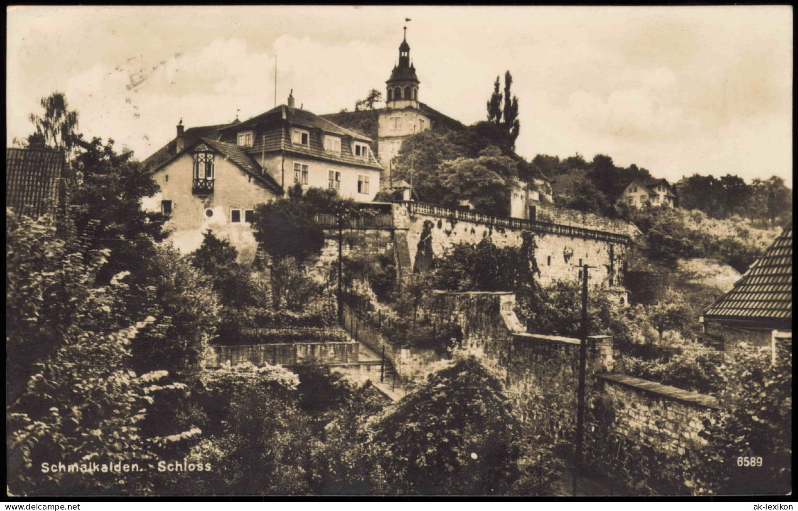 Ansichtskarte Schmalkalden Partie Am Schloß - Fotokarte 1928 - Schmalkalden