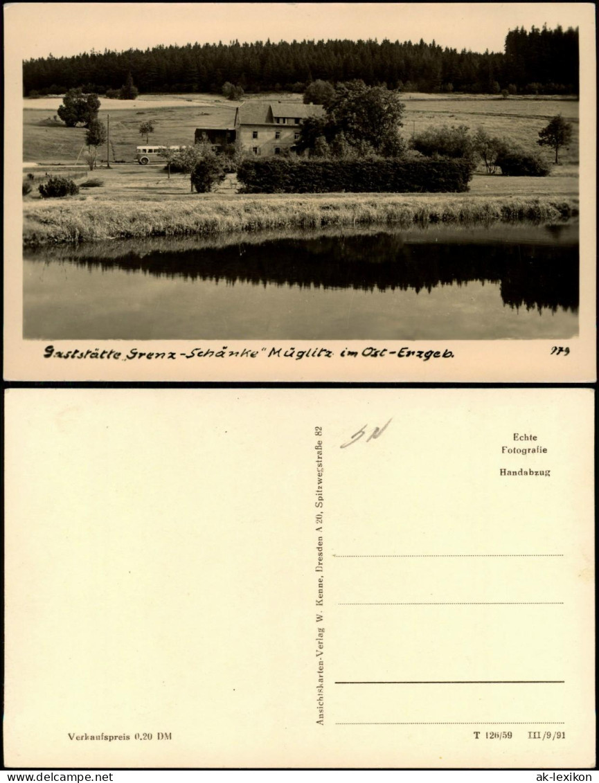 Müglitz-Altenberg (Erzgebirge)mit Gaststätte Grenz-Schänke Ost-Erzgebirge 1959 - Altenberg