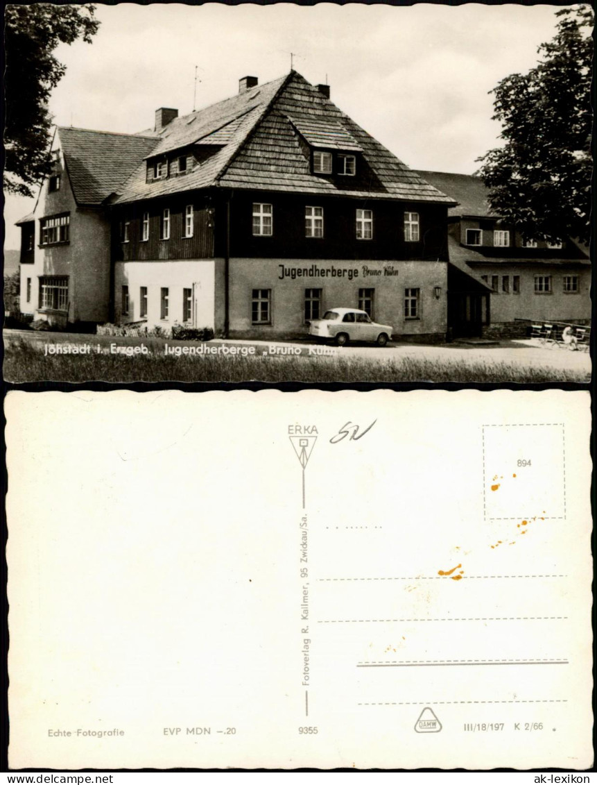 Ansichtskarte Jöhstadt (Erzgebirge) Jugendherberge Bruno Kühn DDR AK 1966 - Jöhstadt