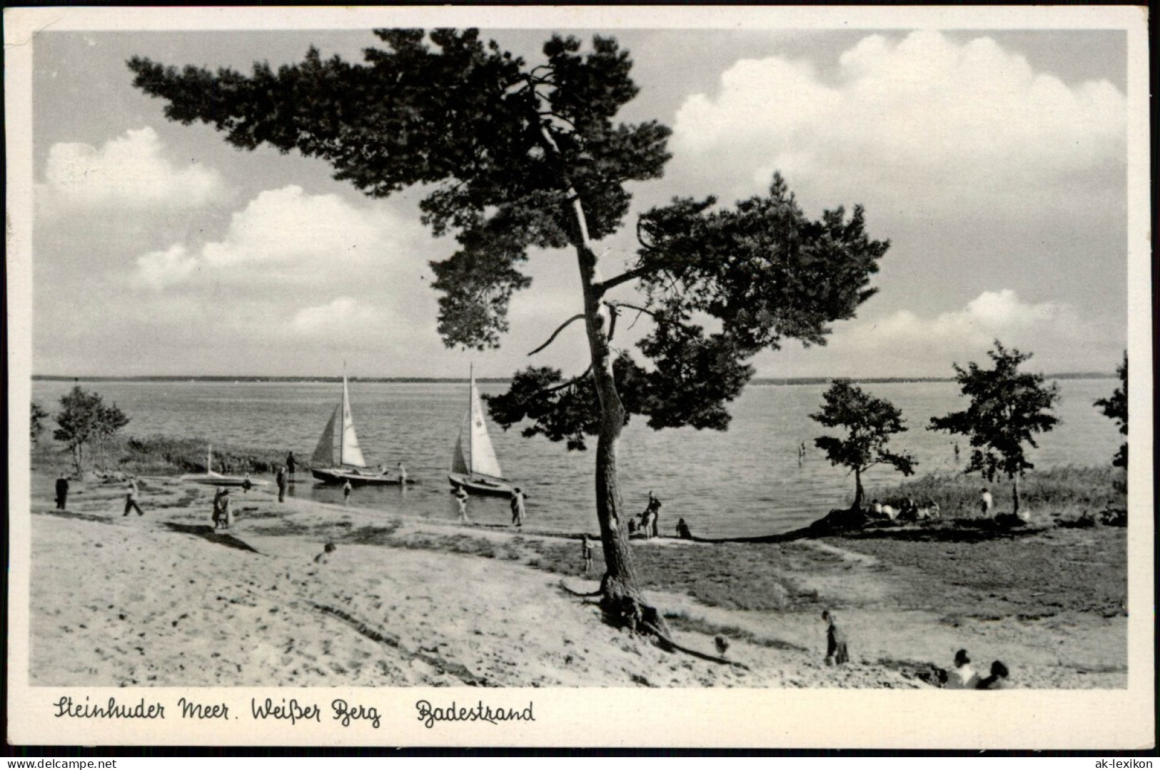 Ansichtskarte  Steinhuder Meer Badestrand Weißer Berg 1957 - Unclassified
