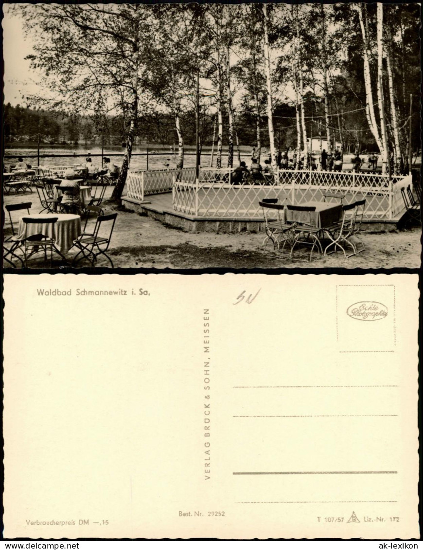 Ansichtskarte Schmannewitz-Dahlen Waldbad Schmannewitz Zur DDR-Zeit 1957 - Dahlen