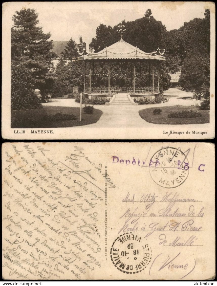 CPA Laval (Mayenne) Le Kiosque De Musique 1939  Gel Militär Frankreich - Laval