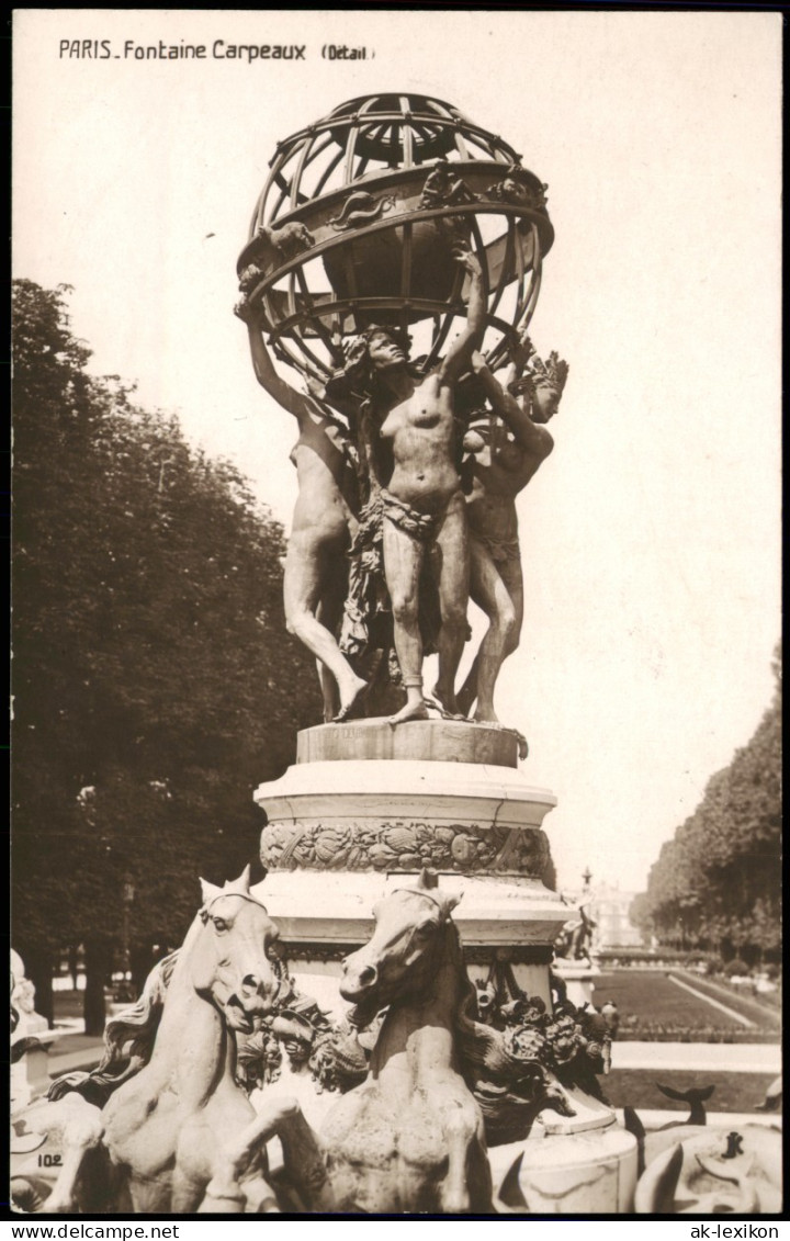 CPA Paris Fontaine Carpeaux; Wasserkunst Denkmal 1921 - Sonstige & Ohne Zuordnung