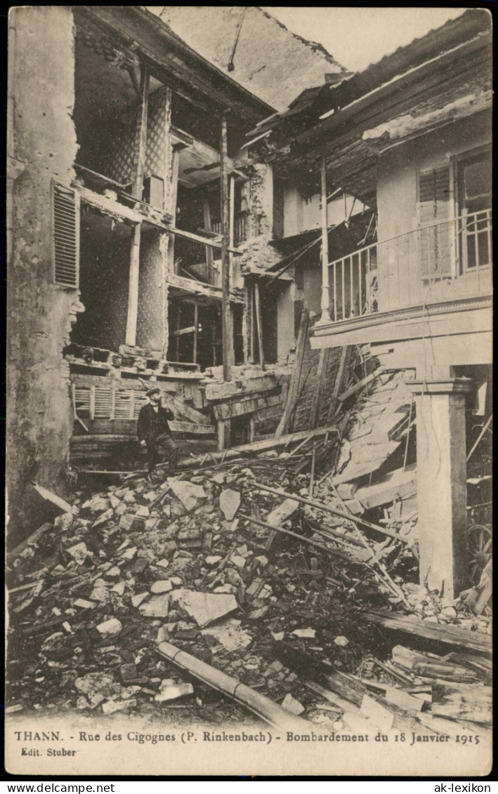 Thann Rue Des Cigognes (P. Rinkenbach) Bombardement Du 18 Janvier 1915 1915 - Thann