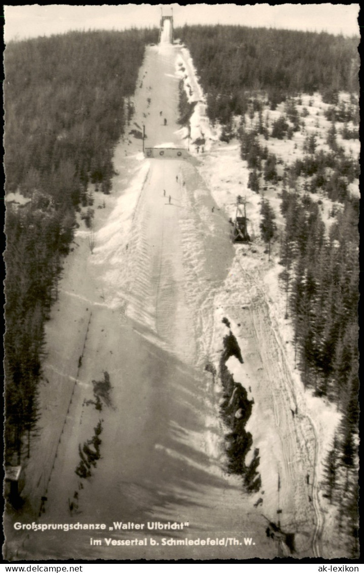 Schmiedefeld (Rennsteig) Ski-Sprungschanze Walter Ulbricht Im Vessertal 1963 - Schmiedefeld