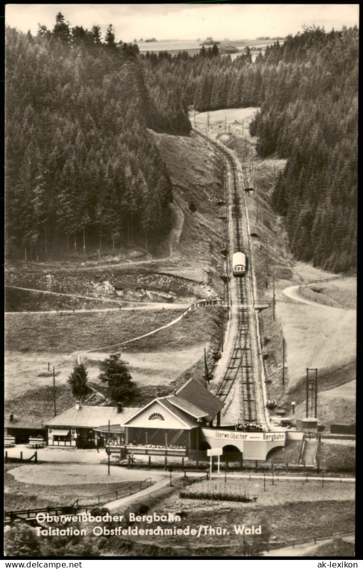 Lichtenhain/Bergbahn-Oberweißbach Talstation Obstfelderschmiede Wald   1965 - Lichtenhain