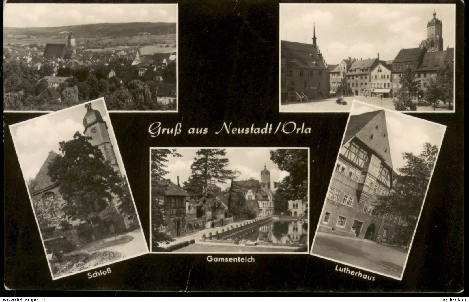 Ansichtskarte Neustadt (Orla) DDR Mehrbildkarte Mit 5 Ortsansichten 1967 - Neustadt / Orla