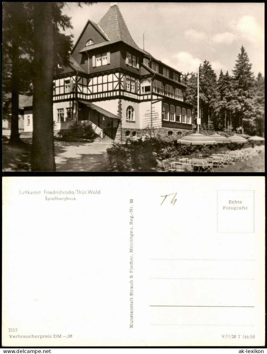 Ansichtskarte Friedrichroda Spießberghaus 1958 - Friedrichroda