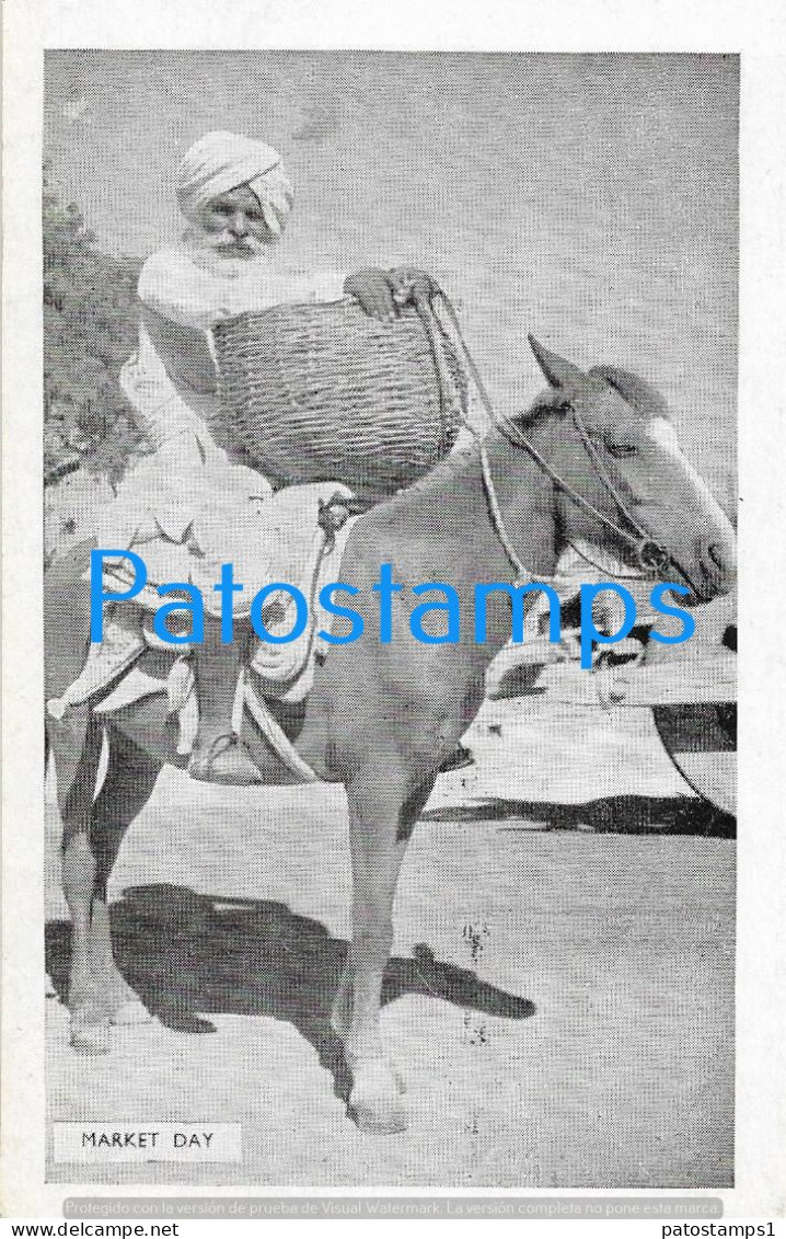 228153 AFRICA COSTUMES NATIVE A DONKEY MARKET DAY POSTAL POSTCARD - Sin Clasificación