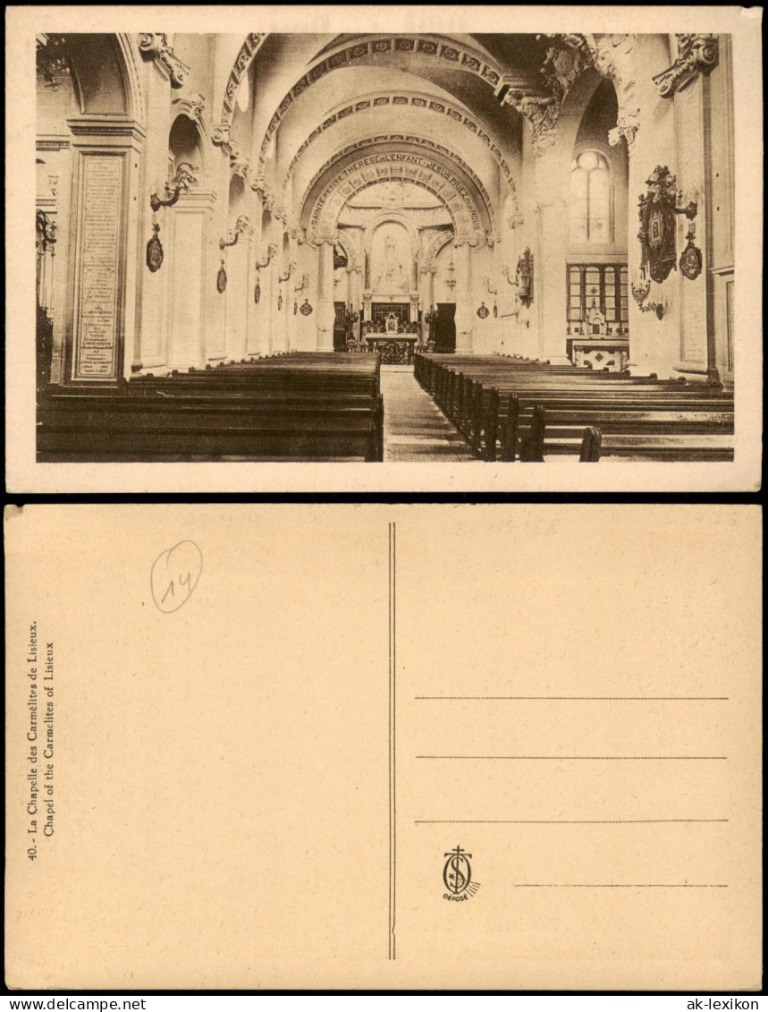 Lisieux Chapelle Des Carmélites De Lisieux; Innenansicht Kapelle Kirche 1920 - Lisieux