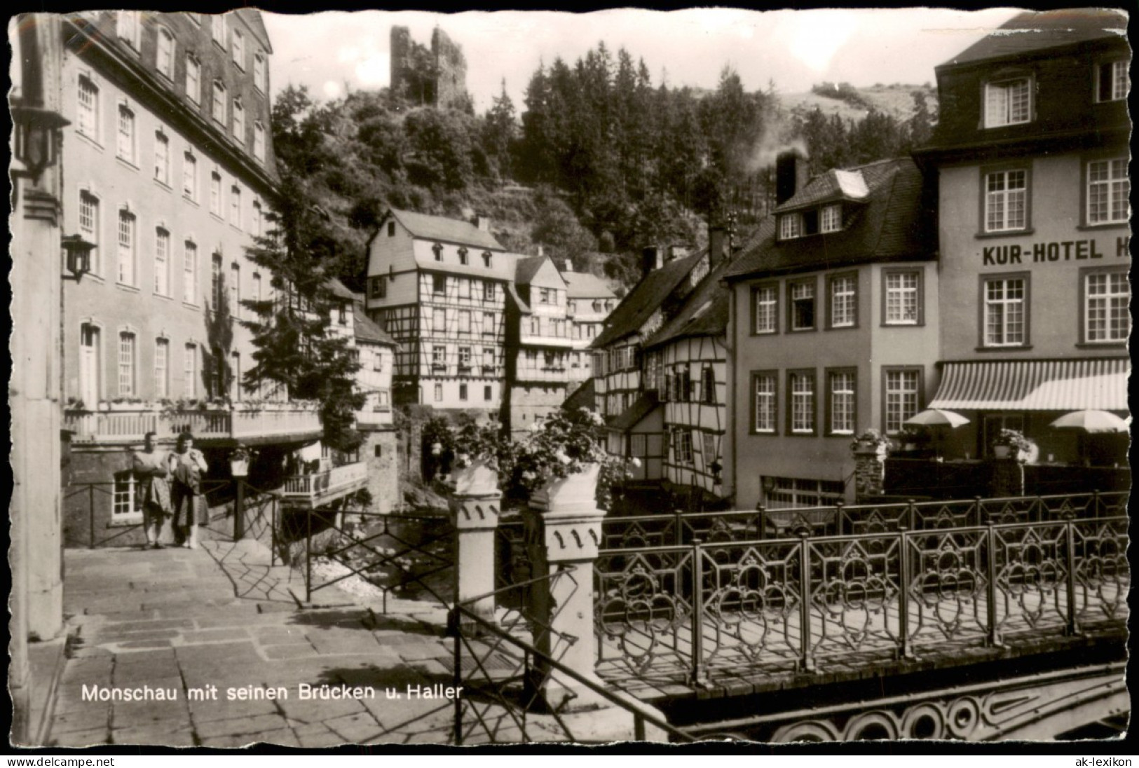 Ansichtskarte Monschau/Eifel Montjoie Kur-Hotel, Brücken U. Haller 1970 - Monschau