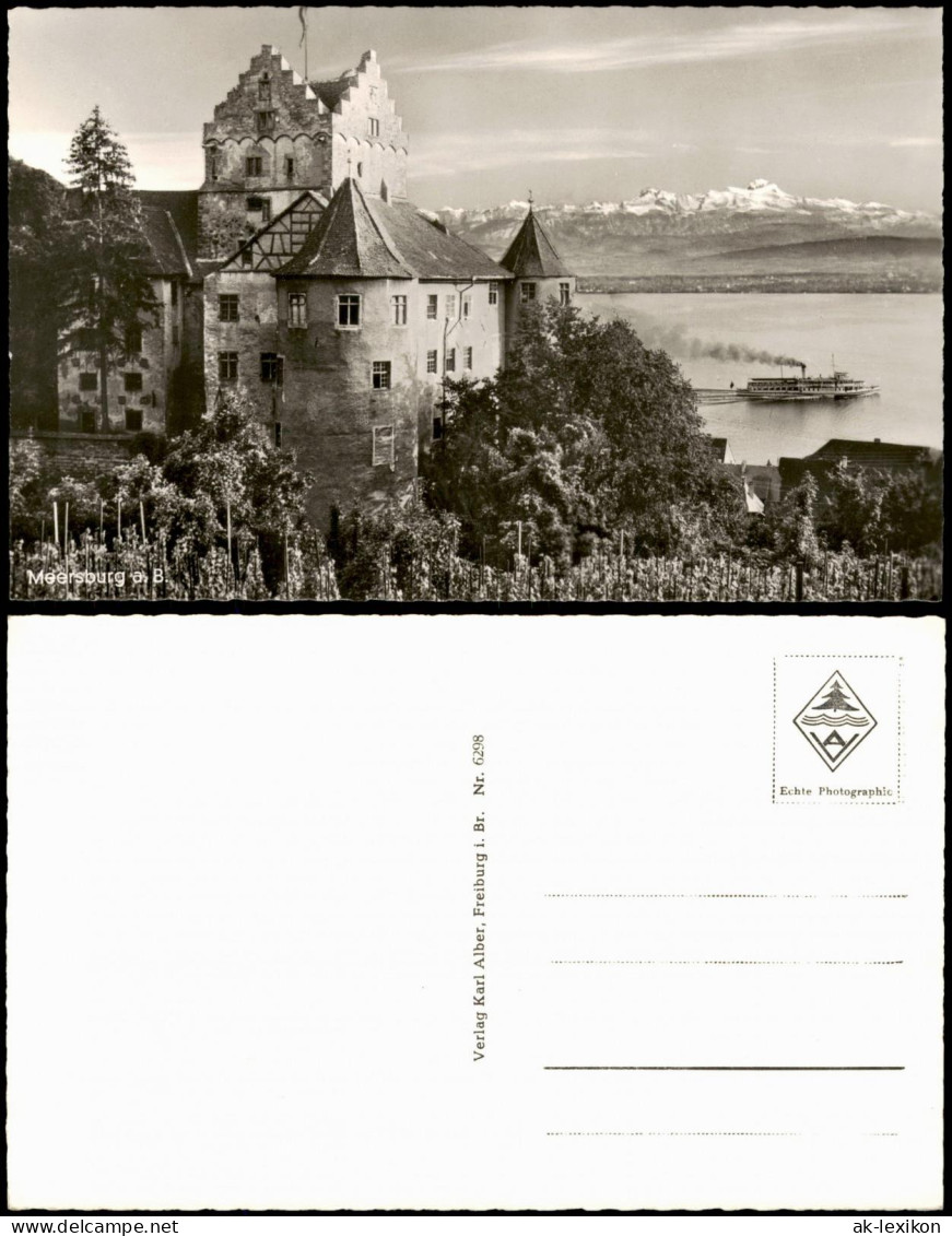Ansichtskarte Meersburg Burg, Weinberg Bodensee Dampfer 1963 - Meersburg