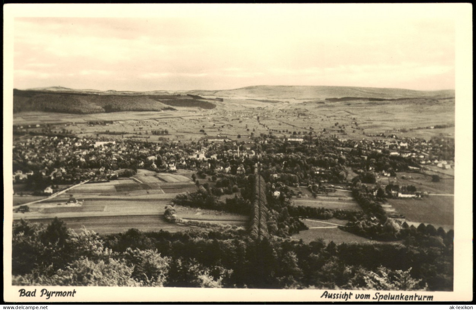 Ansichtskarte Bad Pyrmont Aussicht Vom Spelunkenturm 1959 - Bad Pyrmont