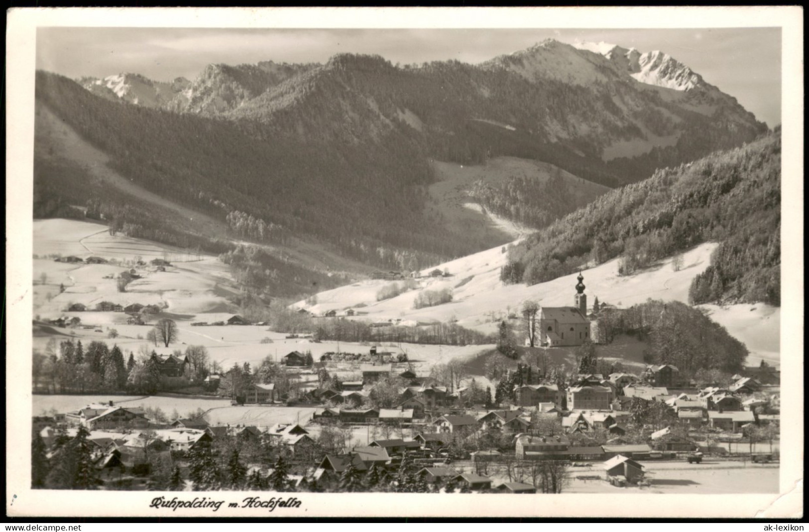 Ansichtskarte Ruhpolding Blick Auf Die Stadt Im Winter 1950 - Ruhpolding