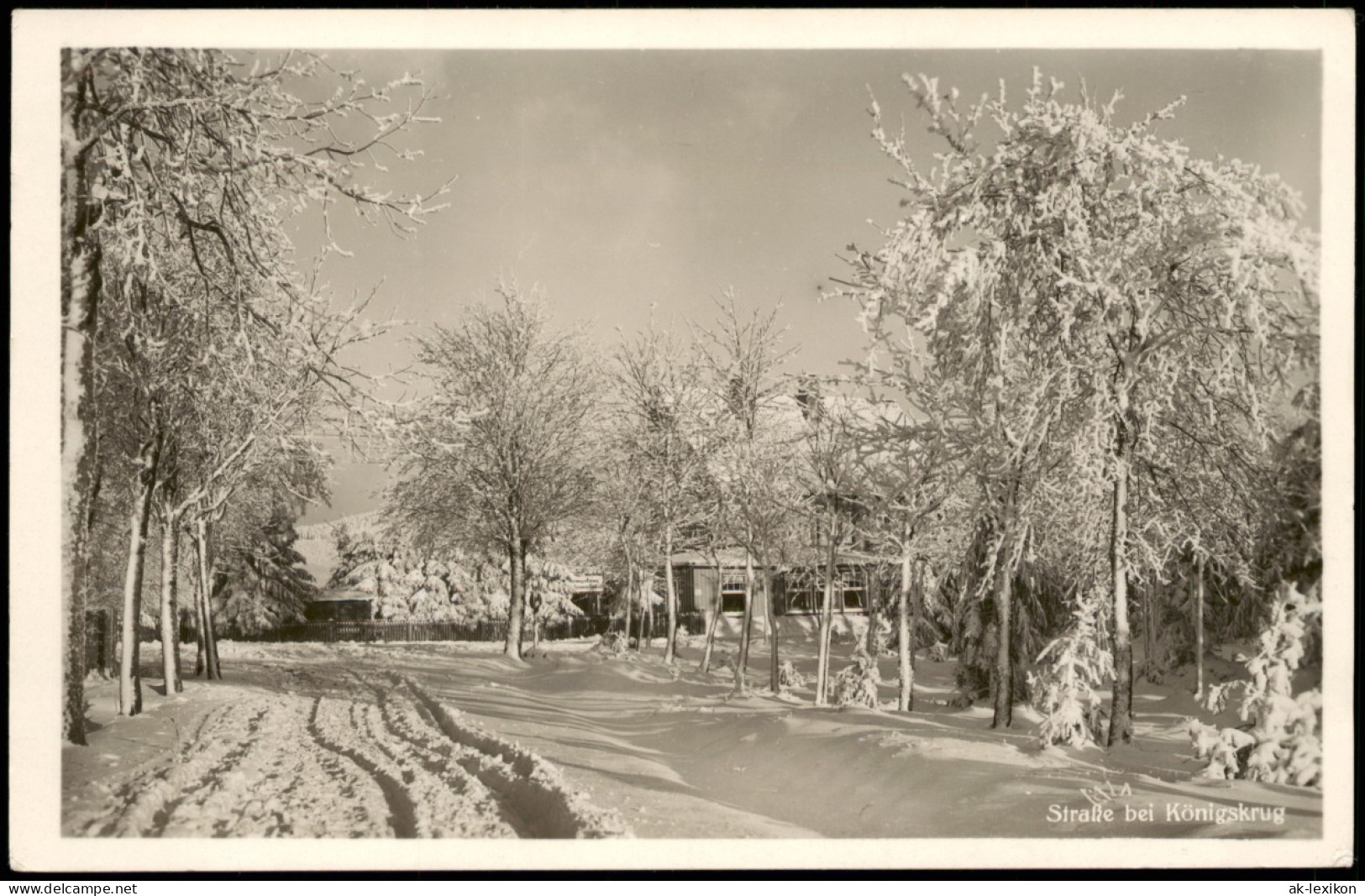 Ansichtskarte Braunlage Straße Bei Königskrug Im Winter 1854 - Braunlage