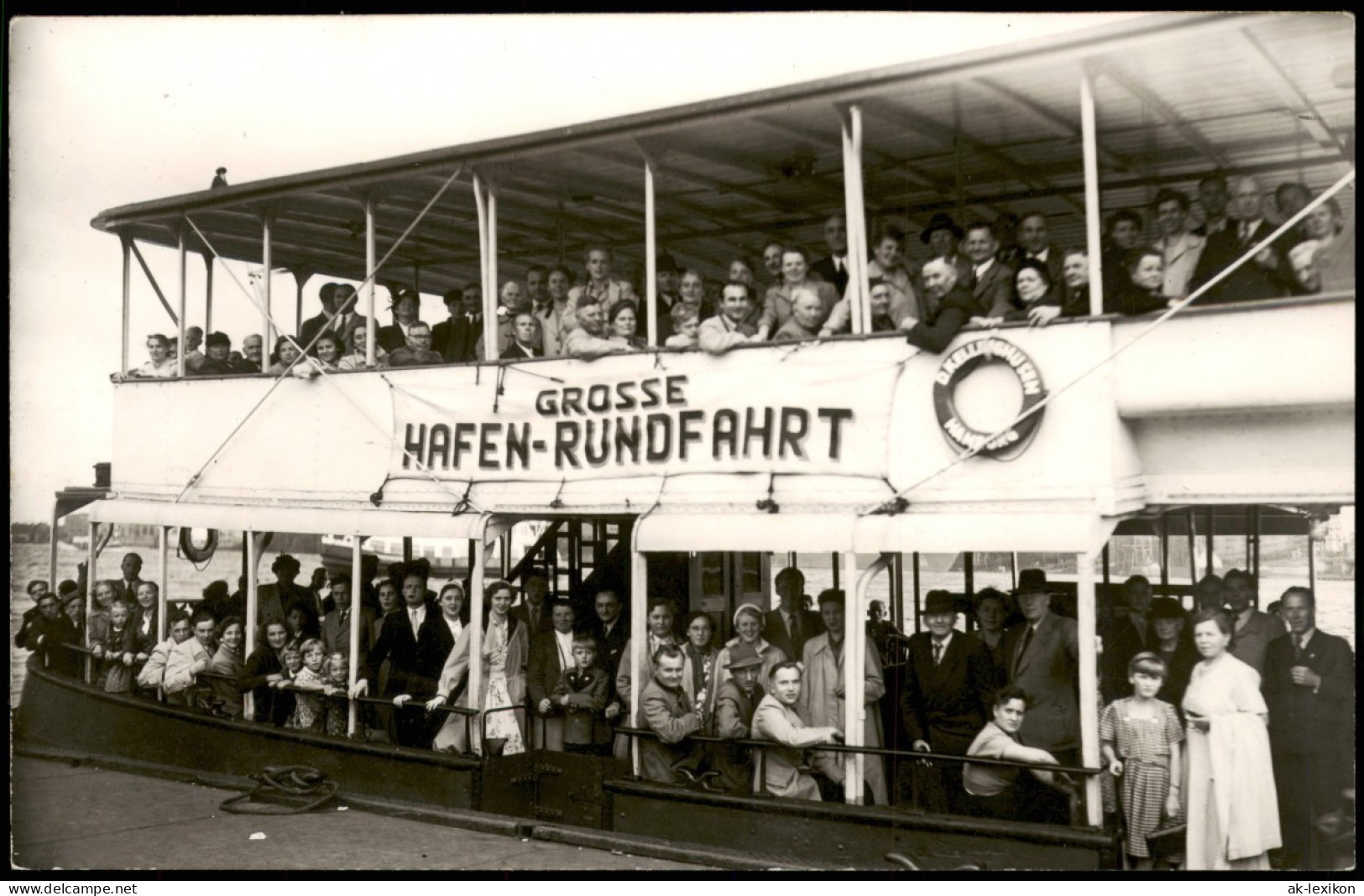 Ansichtskarte  Große Hafenrundfahrt - Fahrgastschiff 1939 - Fähren