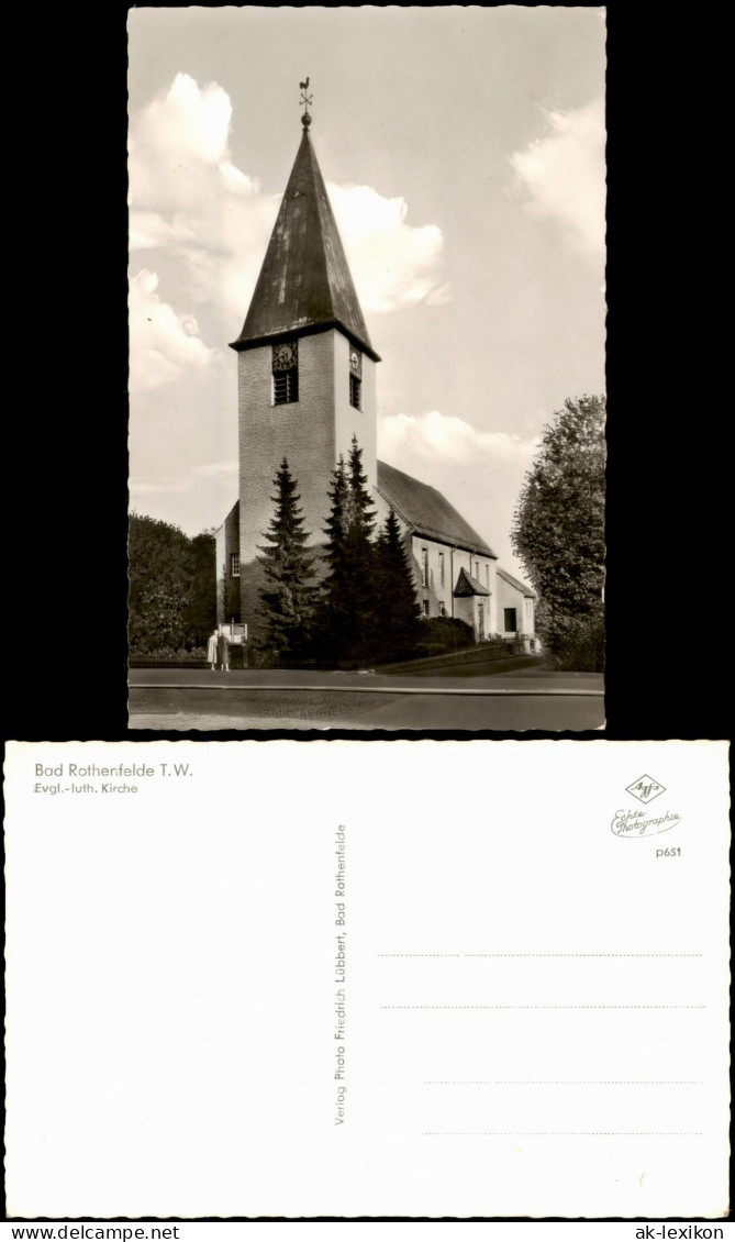 Ansichtskarte Bad Rothenfelde Evgl.-luth. Kirche 1963 - Bad Rothenfelde