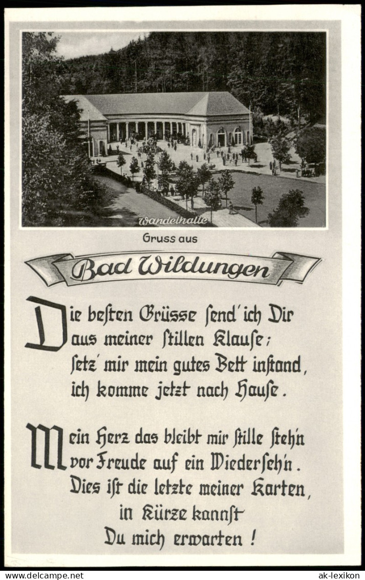 Ansichtskarte Bad Wildungen Gruss-AK Mit Motiv Der Wandelhalle 1955 - Bad Wildungen