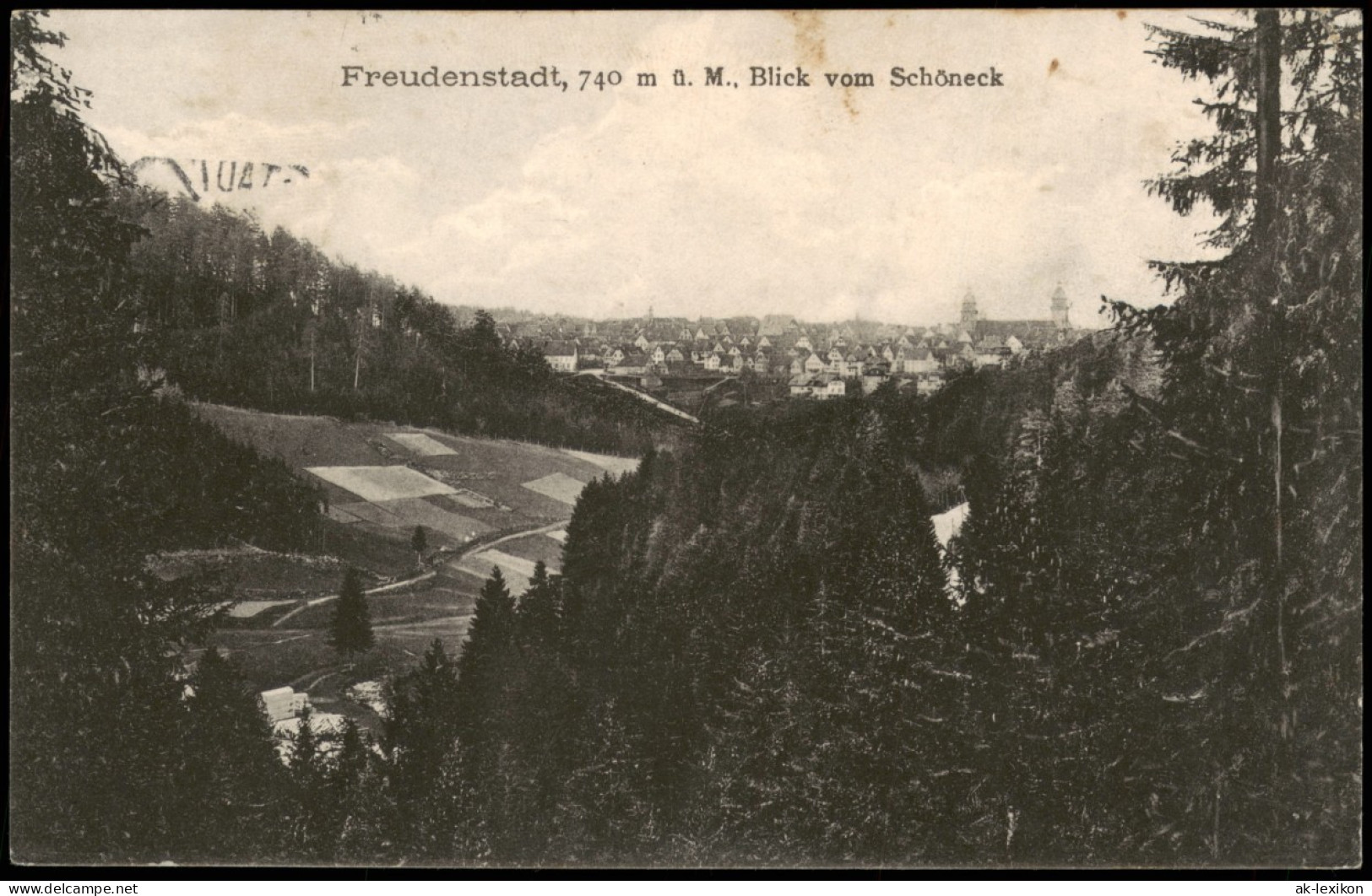 Ansichtskarte Freudenstadt Panorama-Ansicht Blick Vom Schöneck 1911 - Freudenstadt