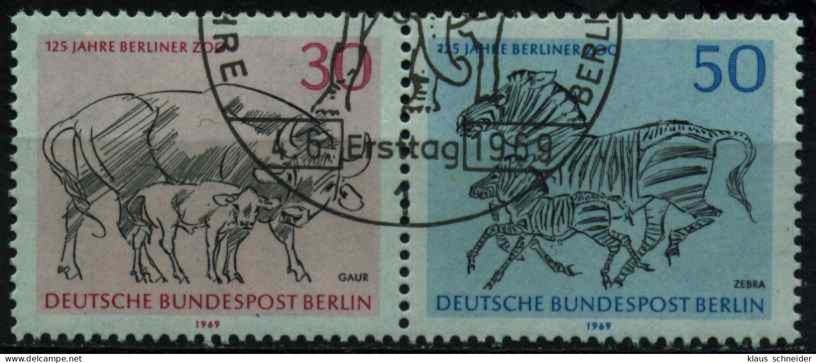 BERLIN ZUSAMMENDRUCK Nr W340 Und 341 Gestempelt WAAGR PAAR X10D87A - Zusammendrucke