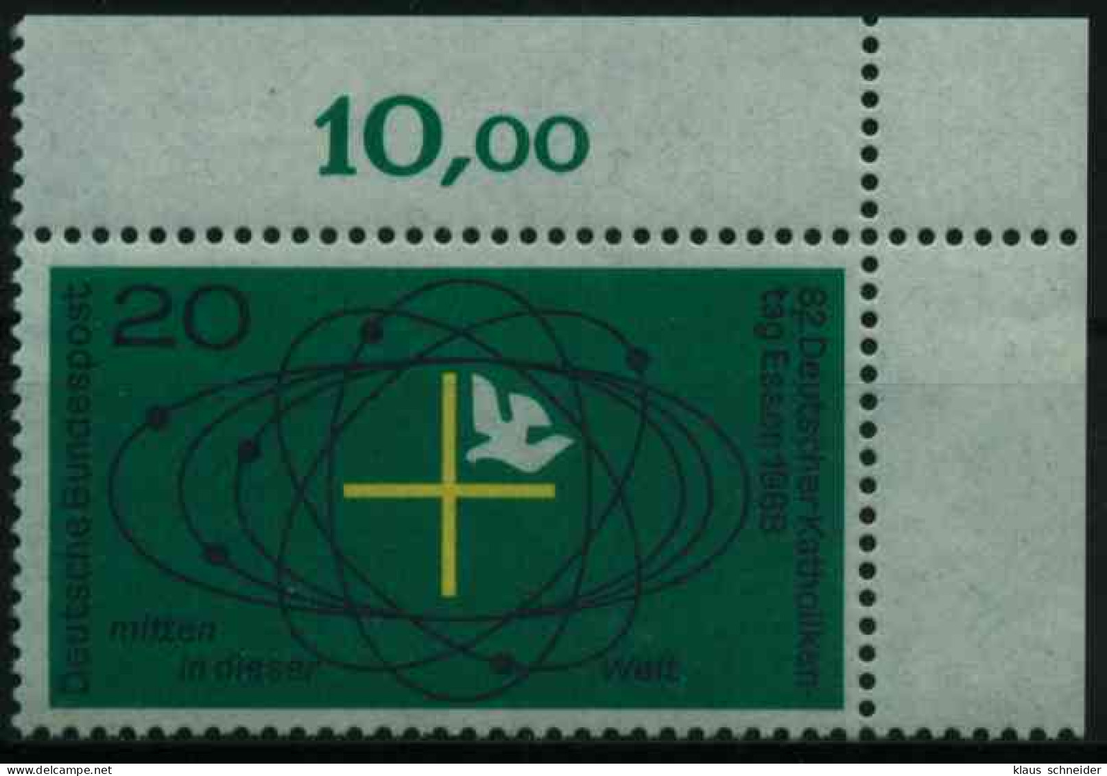 BRD 1968 Nr 568 Postfrisch ECKE-ORE X0FDB9A - Ongebruikt