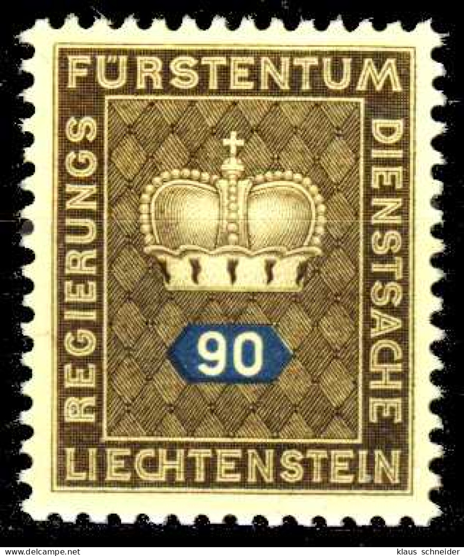 LIECHTENSTEIN DIENSTMARKEN 1950 Nr 43v Postfrisch S4A0572 - Service