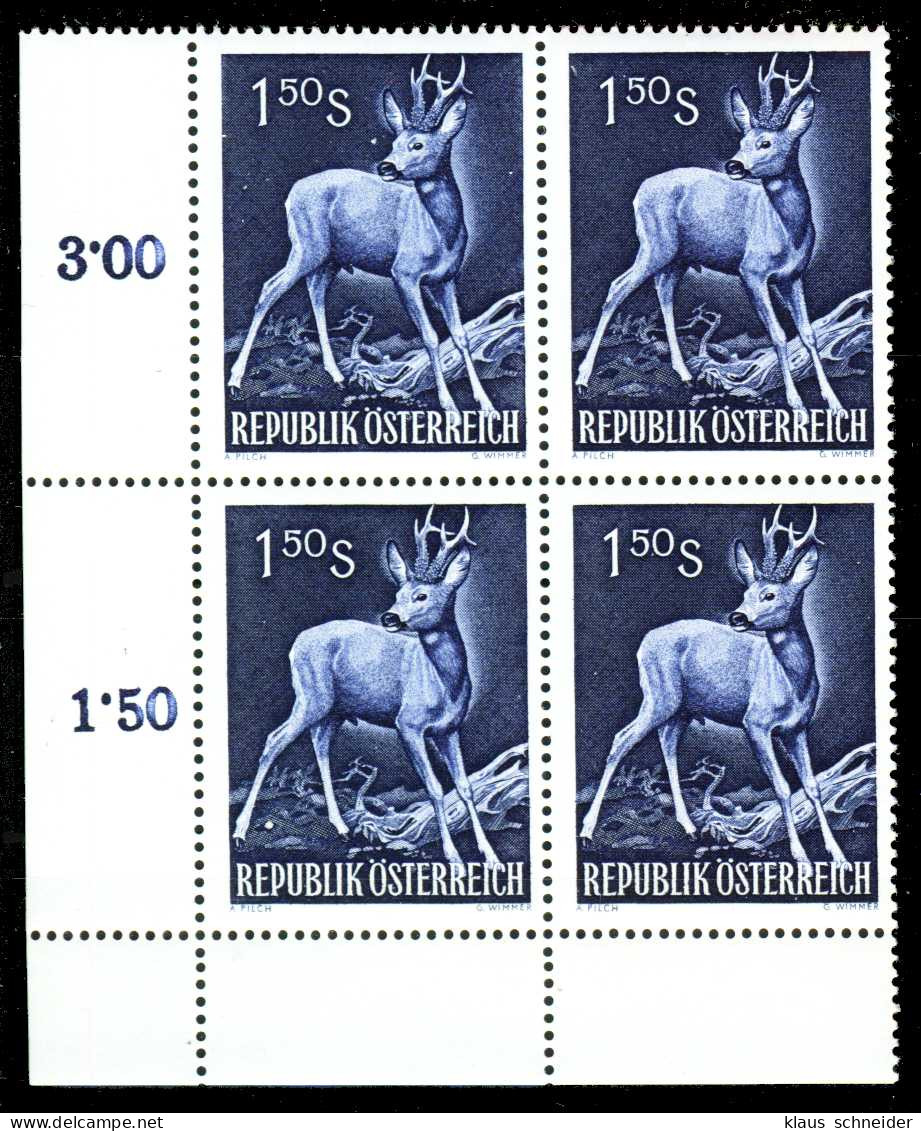 ÖSTERREICH 1959 Nr 1063 Postfrisch VIERERBLOCK ECKE-ULI X336BC6 - Nuovi