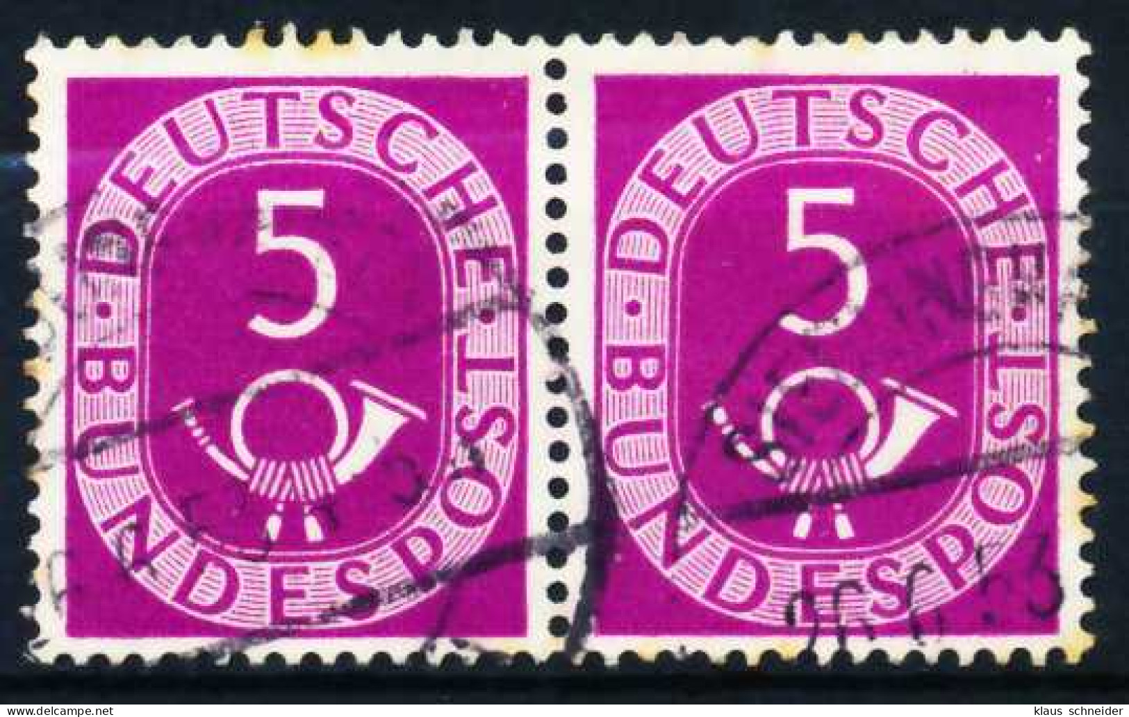 BRD DS POSTHORN Nr 125 Gestempelt WAAGR PAAR X3F2BEA - Used Stamps