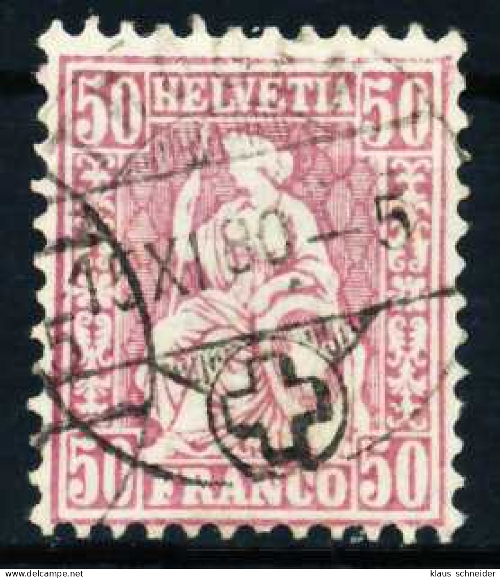 SCHWEIZ SITZENDE HELVETIA VON 1867 Nr 35a Gestempelt X4980B2 - Used Stamps