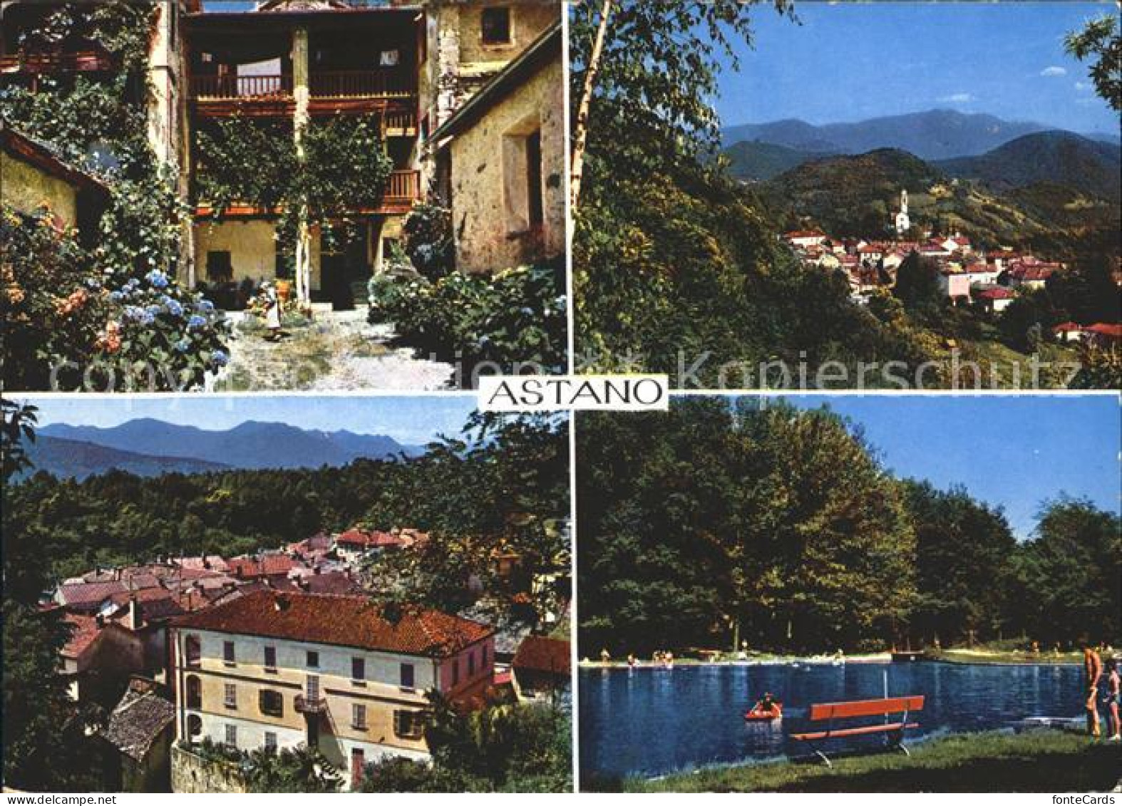 11718688 Astano Malcantone Teilansichten Dorfpartie Schwimmbad Astano - Autres & Non Classés